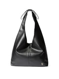 Victoria's Secret Bow Tote Bag Black Faux Leather Shoulder Bag Logo New