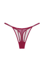 Victoria's Secret Sheer Shine Thong Panty Color Red New (US, Alpha, Medium, Regular, Regular, Red)