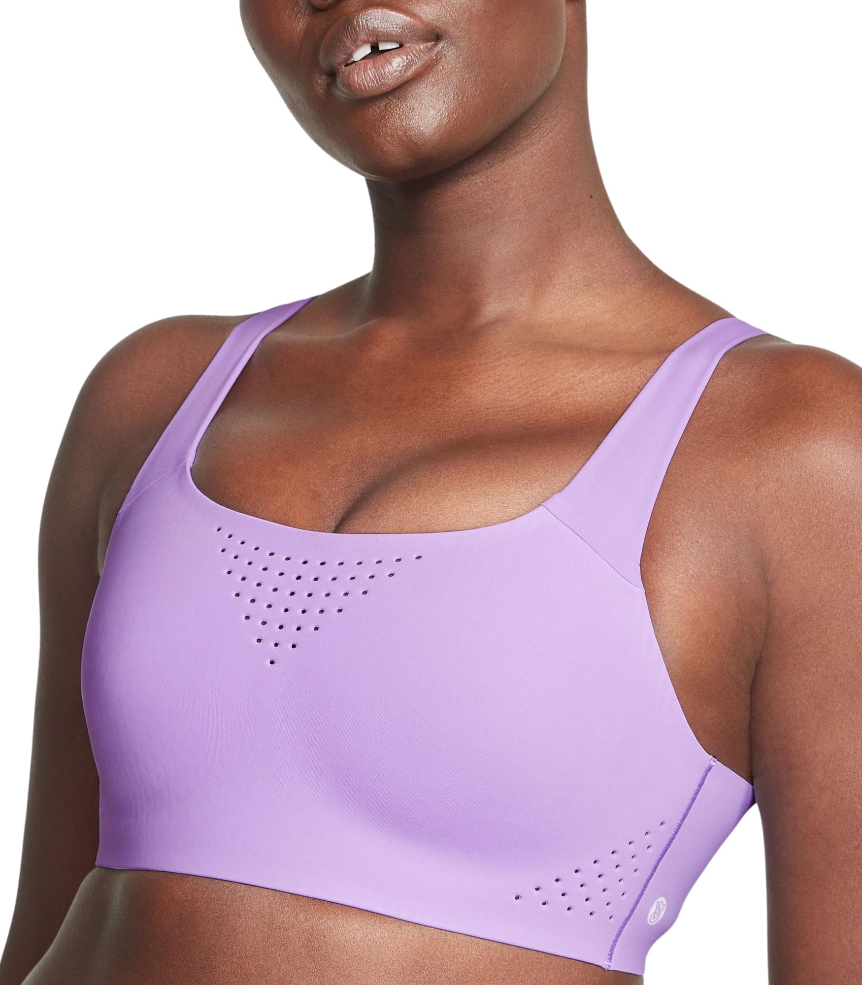 Victoria's Secret Featherweight Max Sports Bra, Maximum Support, Unlined, Molded Pads, Sports Bras for Women, Purple (38D)