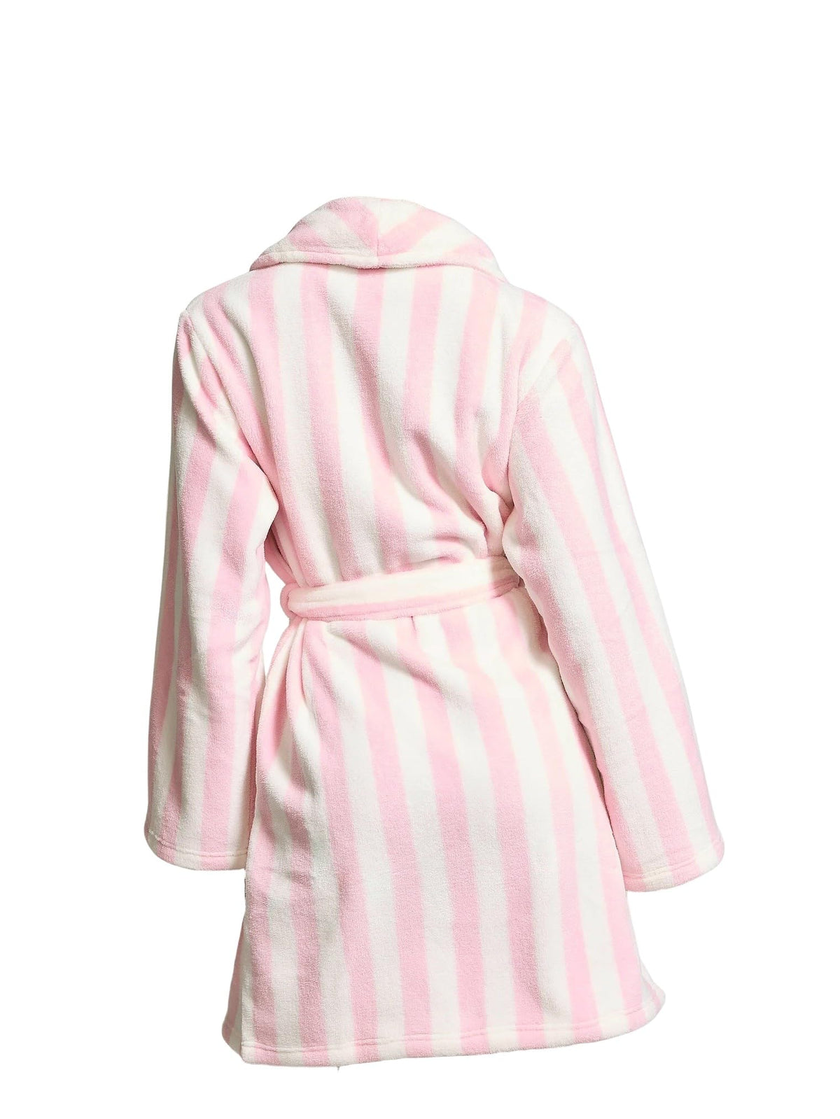 Victoria's Secret Short Cozy Robe Color Pink Stripes Size XS/Small New