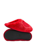 Victoria's Secret Closed Toe Faux Fur Slipper Color Red New
