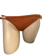 Victoria's Secret Shine Diamante Tie Side Bikini Bottom Cinnamon New