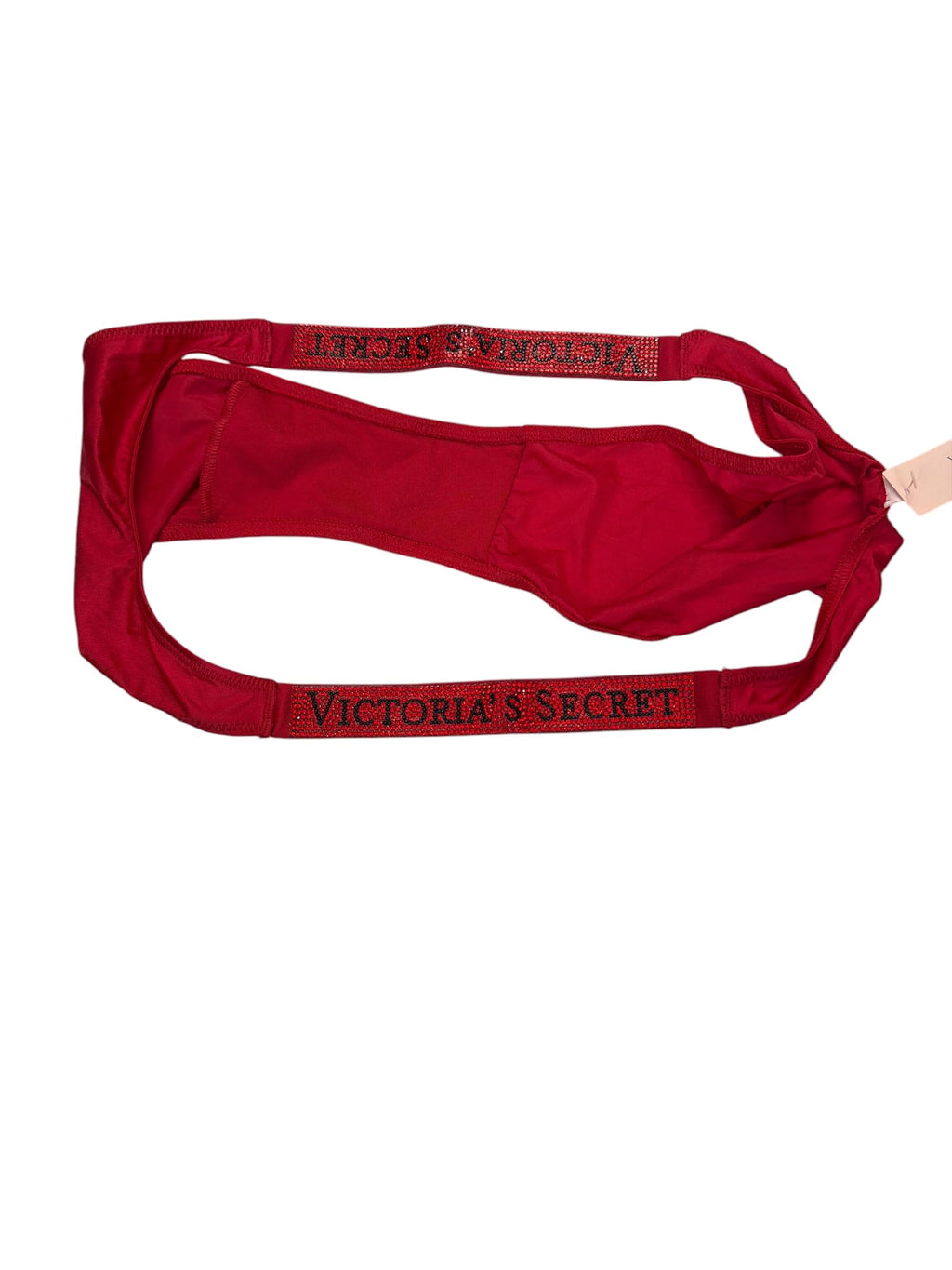 Victoria's Secret Very Sexy Rhinestone Brazilian Panty Red Large New