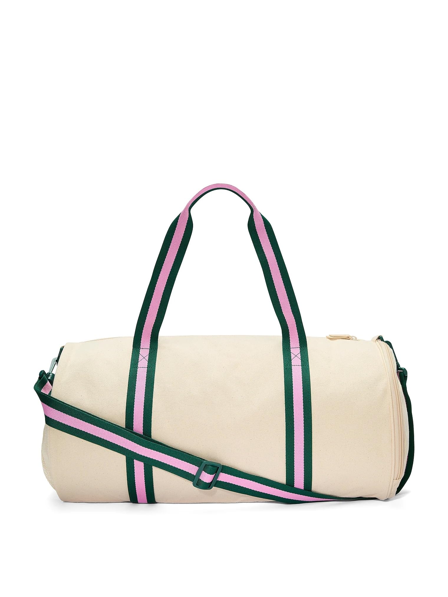 Victoria's Secret Pink Canvas Duffle Sports Bag Color Beige New