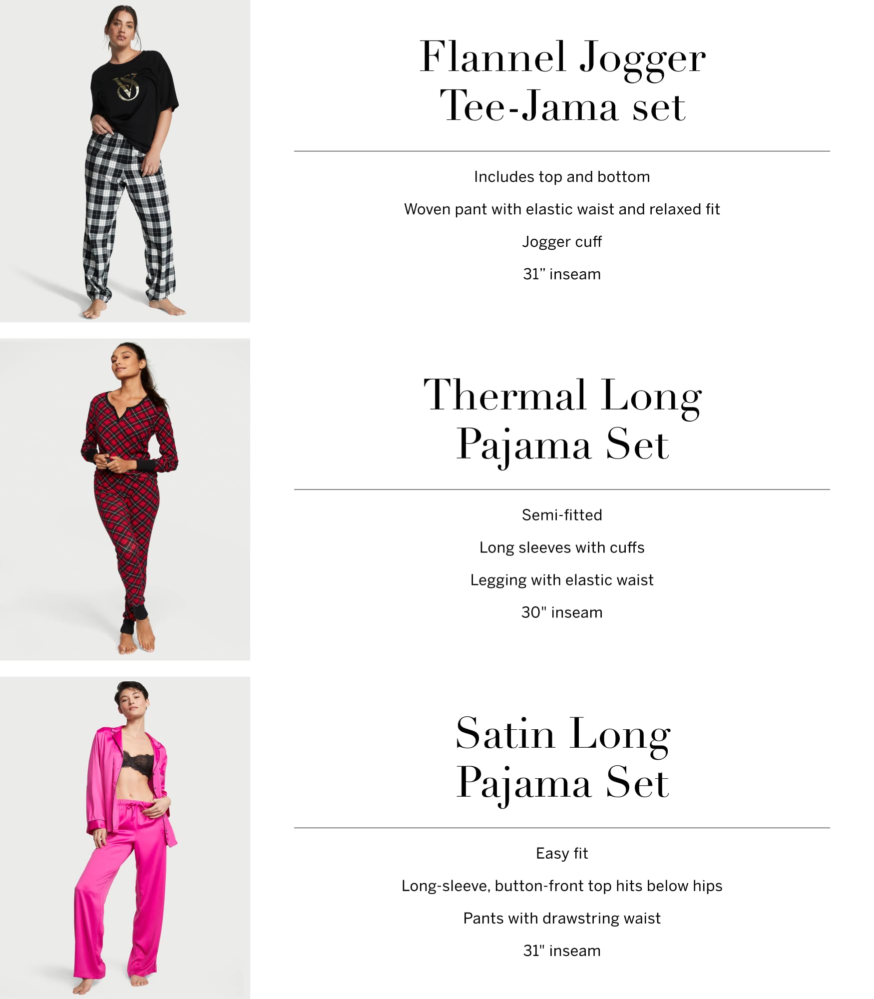 Victoria's Secret Satin Long Pajama Set, Silk Pajamas, PJ Set for Women, 2 Piece Lounge Set Silk PJs, Women's Sleepwear, Pink (XS)