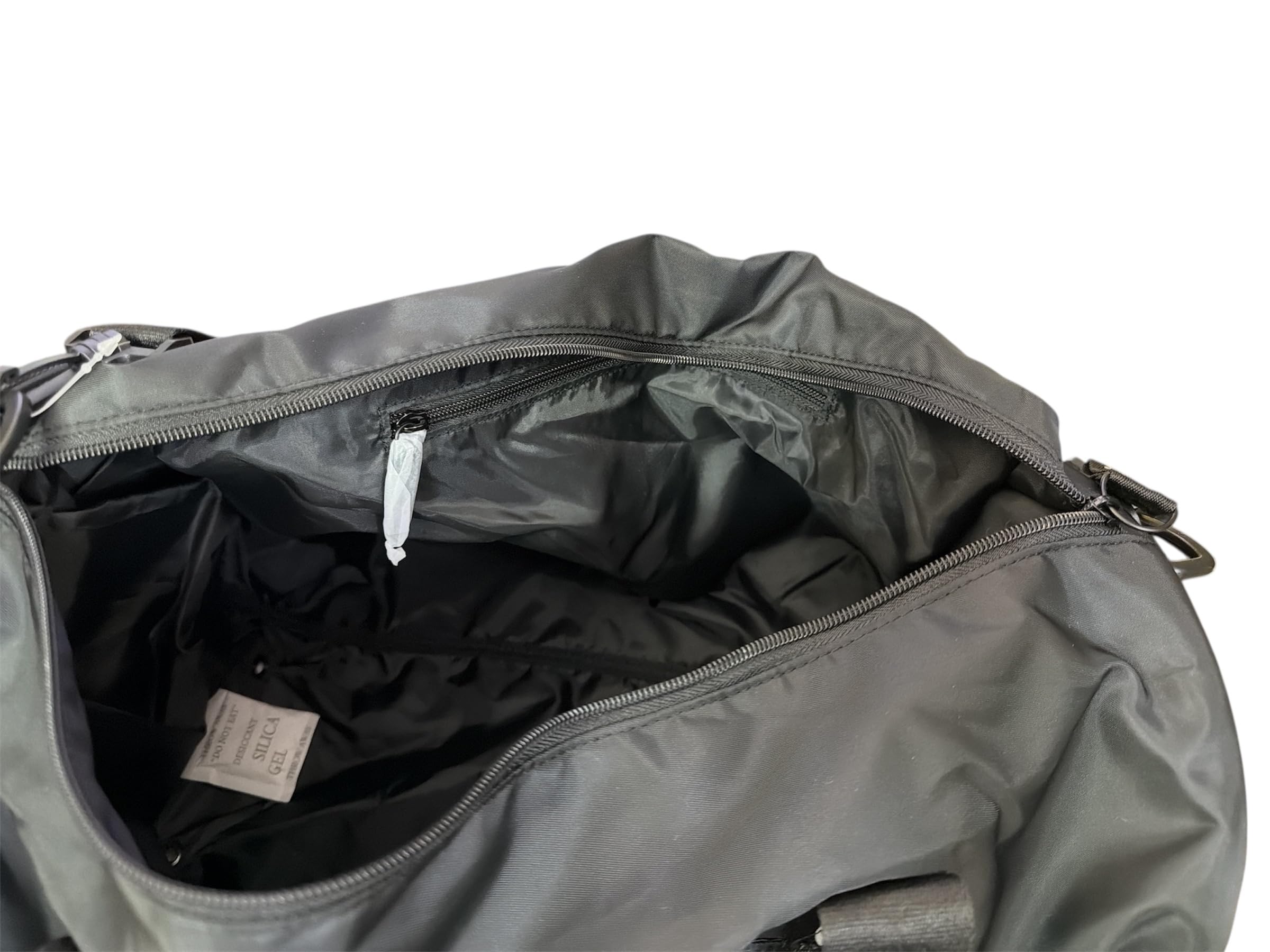 Victoria's Secret VSX Black Duffle Bag – Logo Straps, Zip Pockets, Gym Travel Sports Overnight Bag New