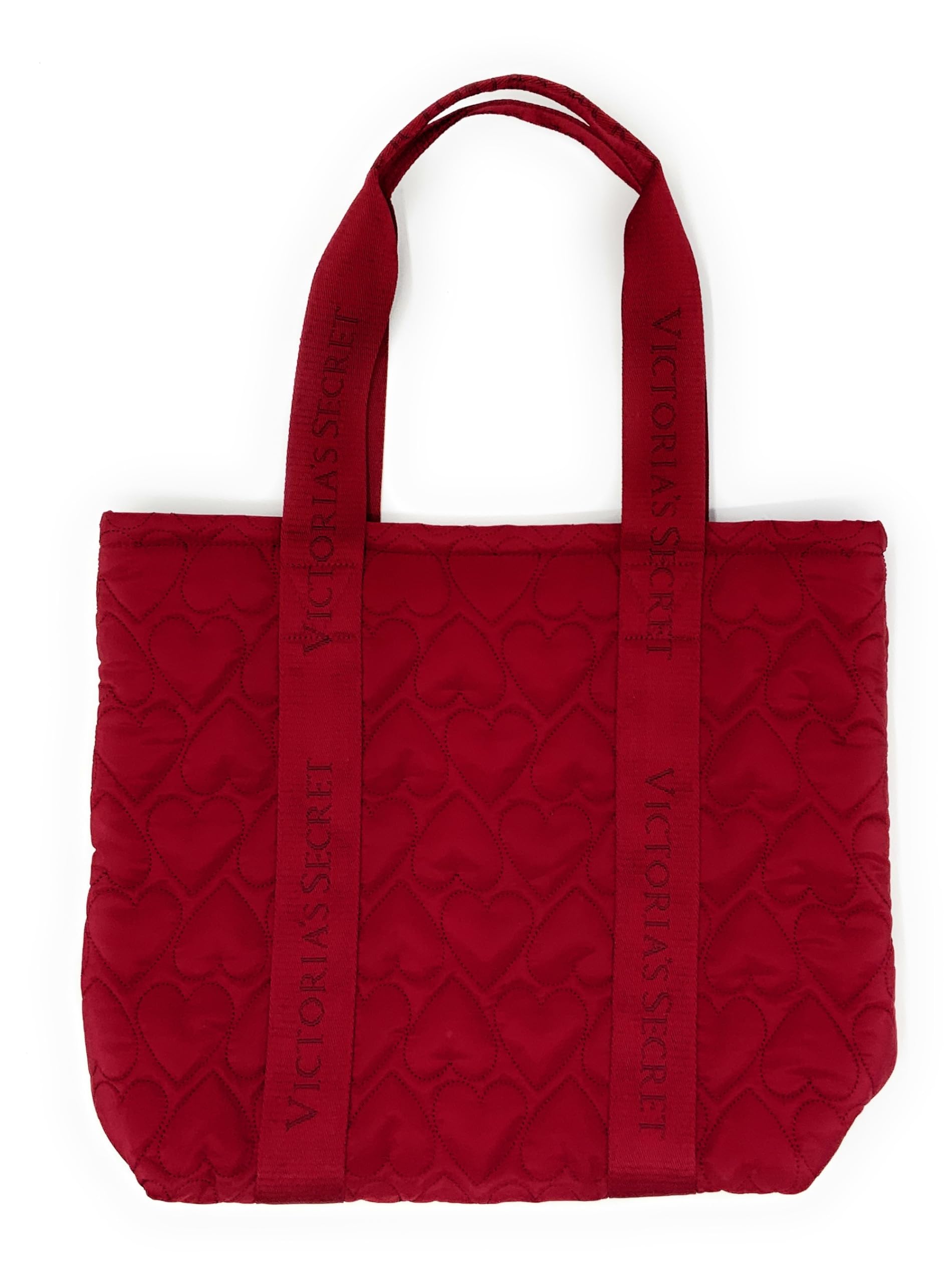 Victoria's Secret Red Quilted Puffer Tote Bag