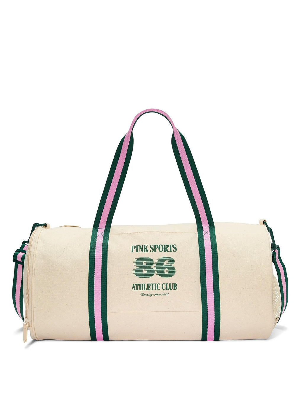 Victoria's Secret Pink Canvas Duffle Sports Bag Color Beige New