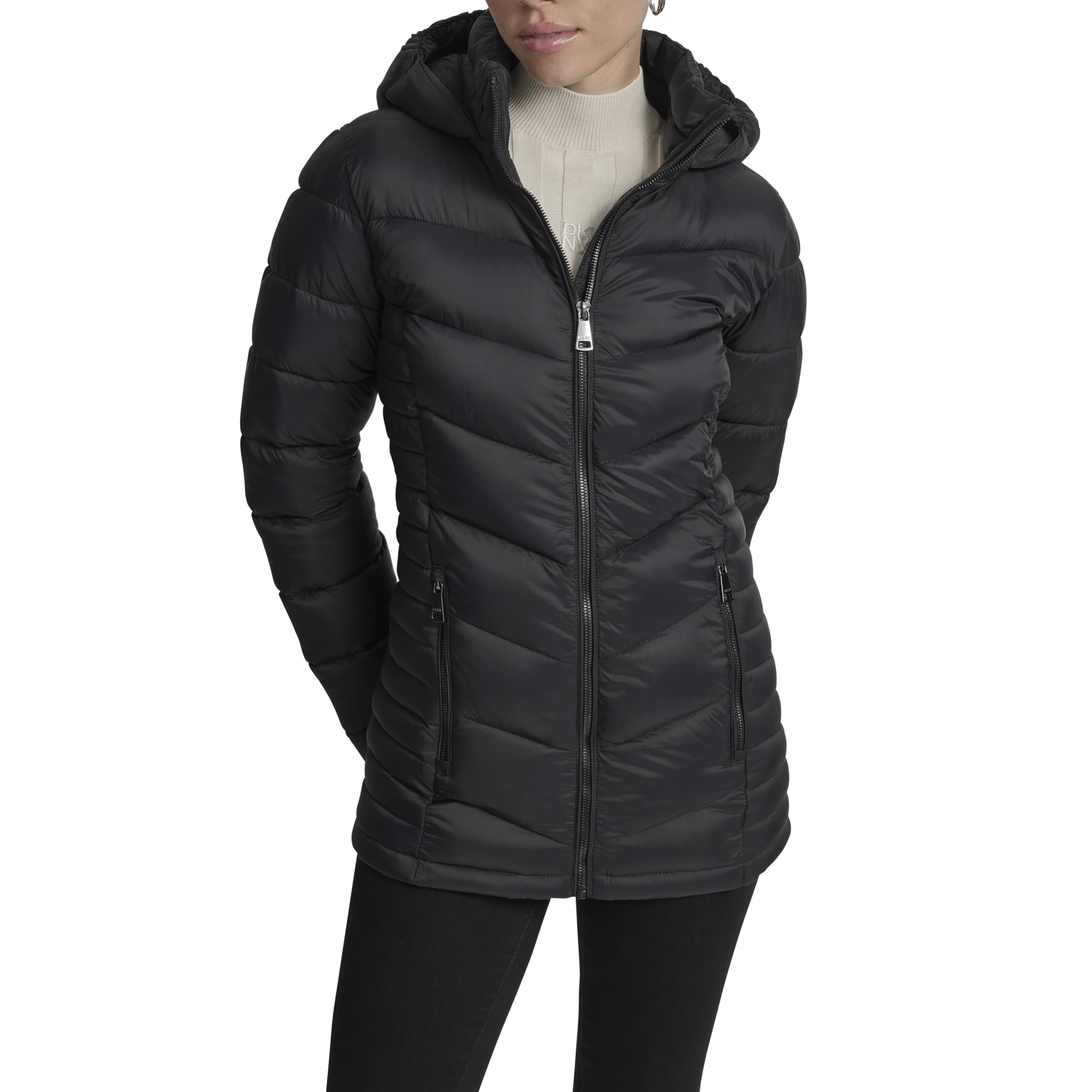 DKNY Women's Outerwear,Black,SMALL