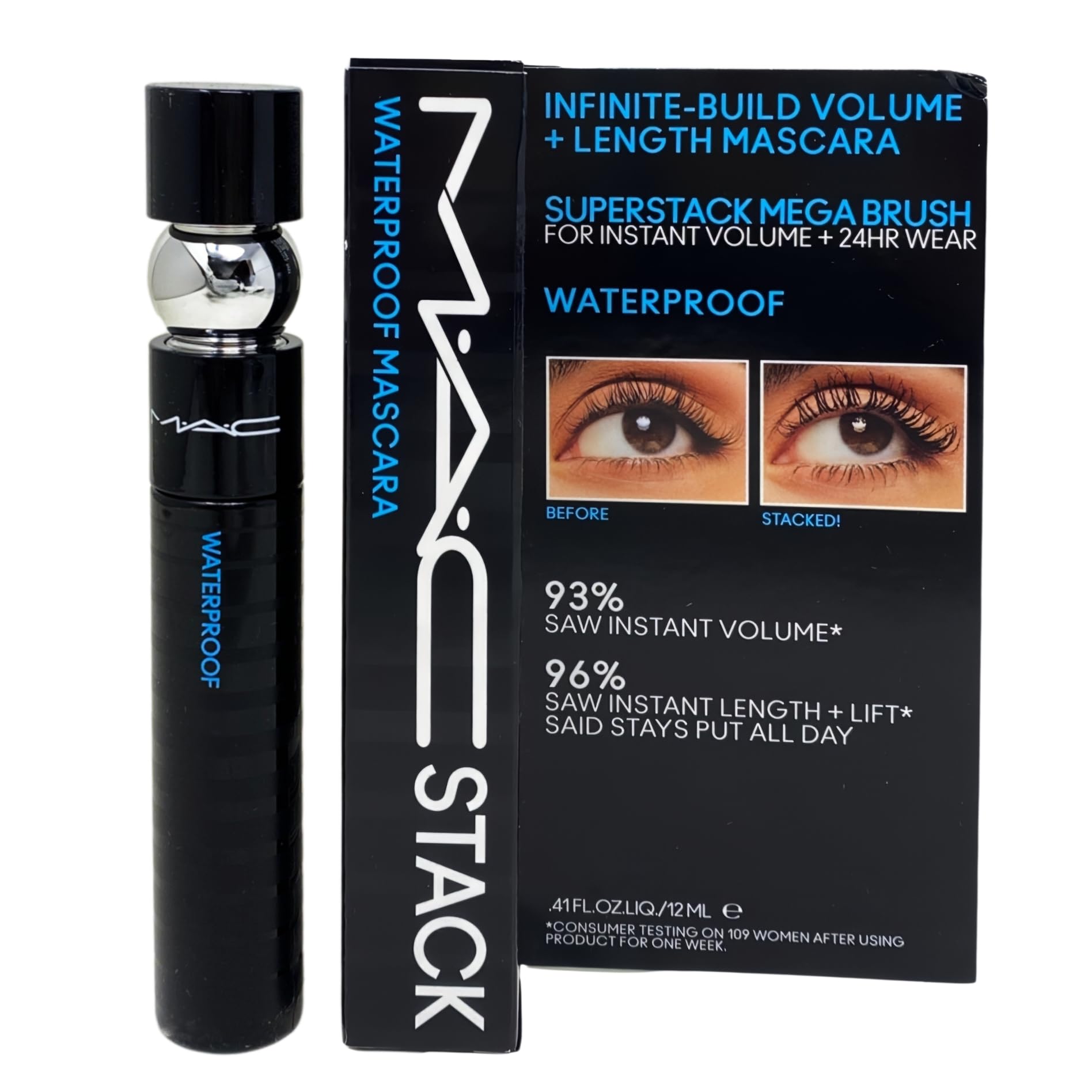 M·A·C Cosmetics M·A·CStack Waterproof Mascara - Black Stack (.41 fl oz / 12 mL).