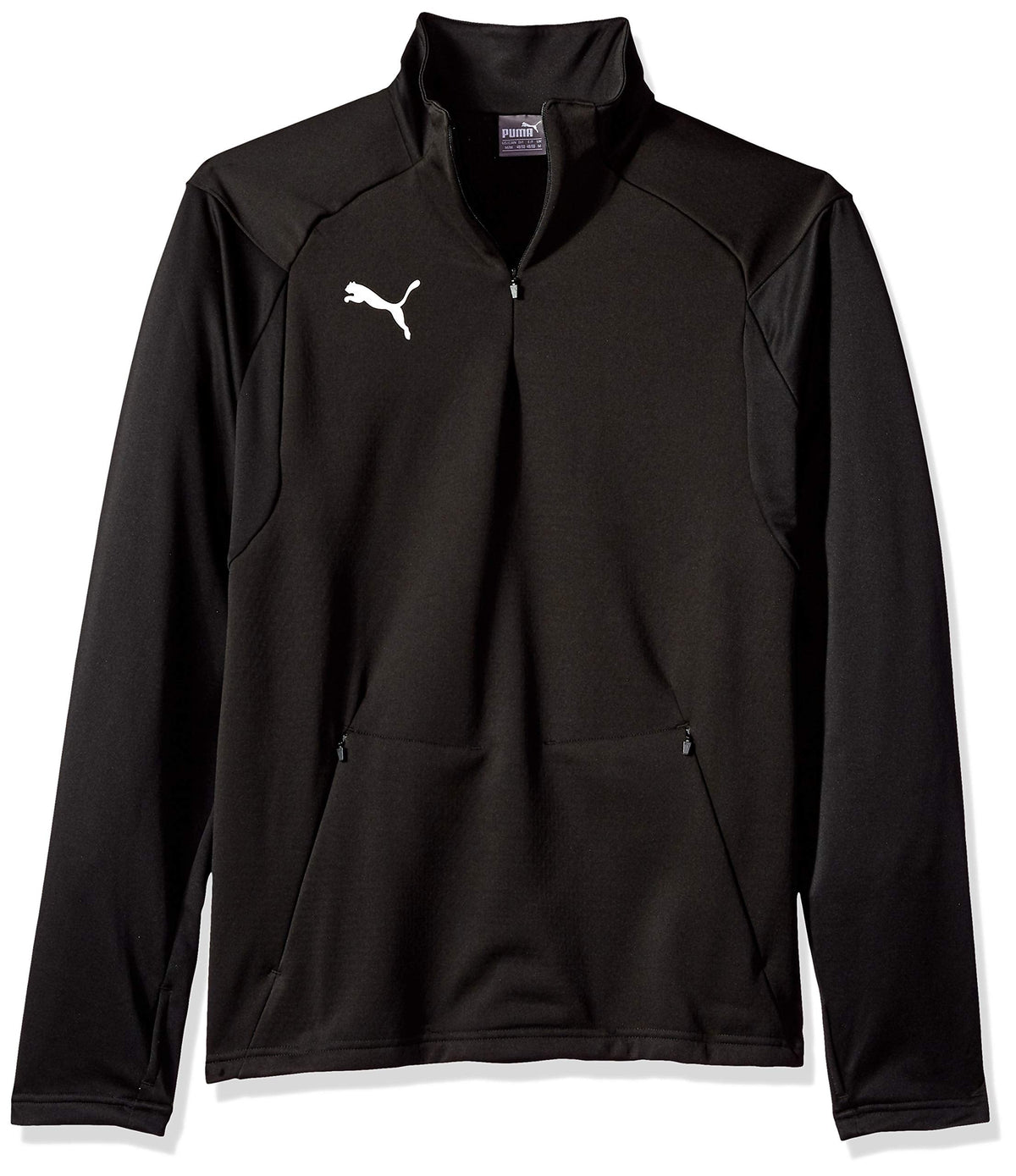 PUMA mens Liga Training Fleece Jacket, Black/White, Medium US