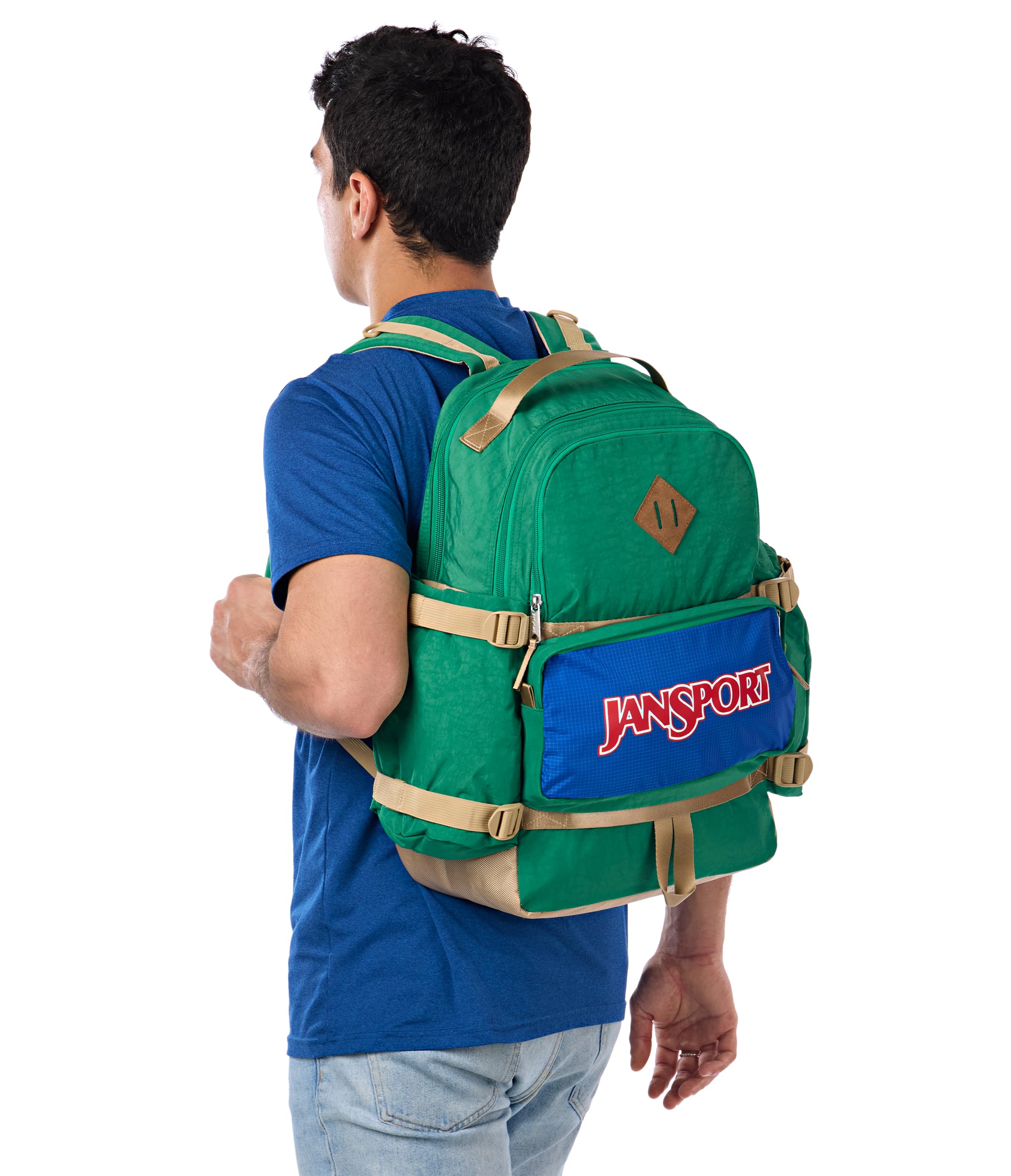 JanSport Seattle Pack – Durable Backpack with Main Compartment, Dual Water Bottle Pockets, Lined Laptop Sleeve, Jelly Kelly