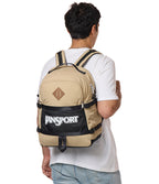JanSport Small Seattle Pack – Compact Backpack with Main Compartment, Dual Water Bottle Pockets, and Padded Sleeve for 15-Inch Laptop, Travertine