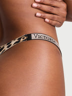 Victoria's Secret Very Sexy Lace Thong Women's Underwear, Panties for Women, Leopard, L