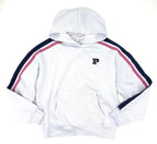 Victoria's Secret Pink Campus Fleece Shrunken Hoodie (US, Alpha, Small, Regular, Regular, Lt.Blue/Emb.)