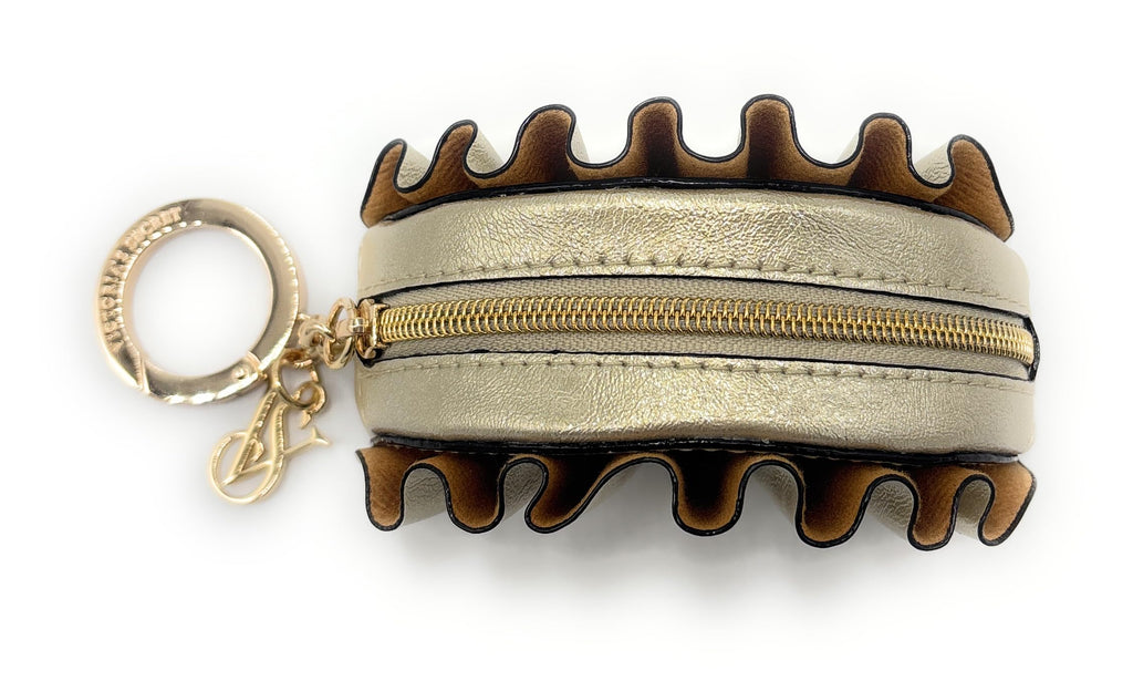 Victoria's Secret Keychain, Coin Purse, Pouch Bag Charm (Seashell/Gold)