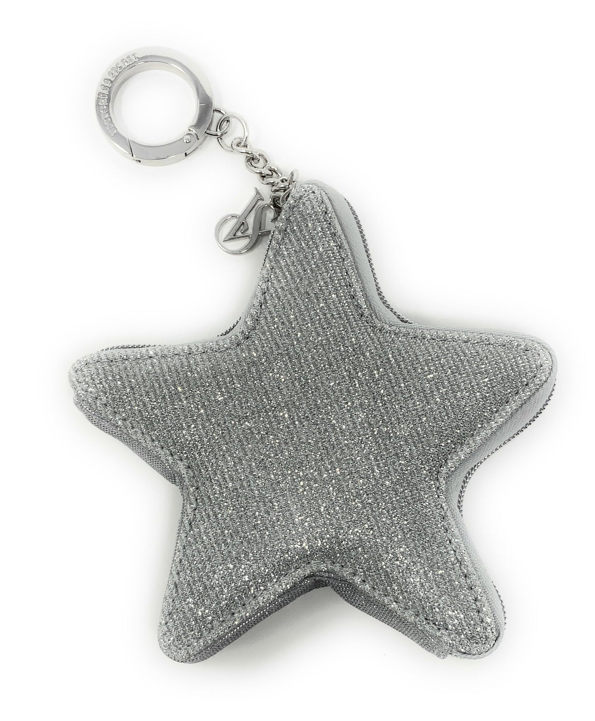 Victoria's Secret Keychain, Coin Purse, Pouch Bag Charm (Silver star)