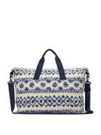 Victoria's Secret Cozy Soft Plush Zipper Weekender Bag Multicolor Fair Isle Pattern Travel Tote New