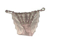 Victoria's Secret Rosebud Embroidery Mesh Bikini Panty Women's Size Medium Color Pink