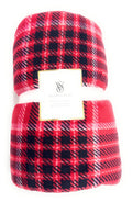 Victoria's Secret Cozy - Plush Sherpa Blanket Size 60" x 50" (Pink/Red)