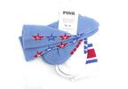 Victoria's Secret PINK 2-Pack Crew Socks (Blue/White/Red)
