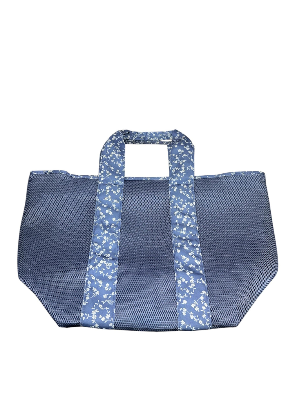 Victoria's Secret Blue Mesh Zipper Tote Pool Beach Bag Color Blue Floral Large New