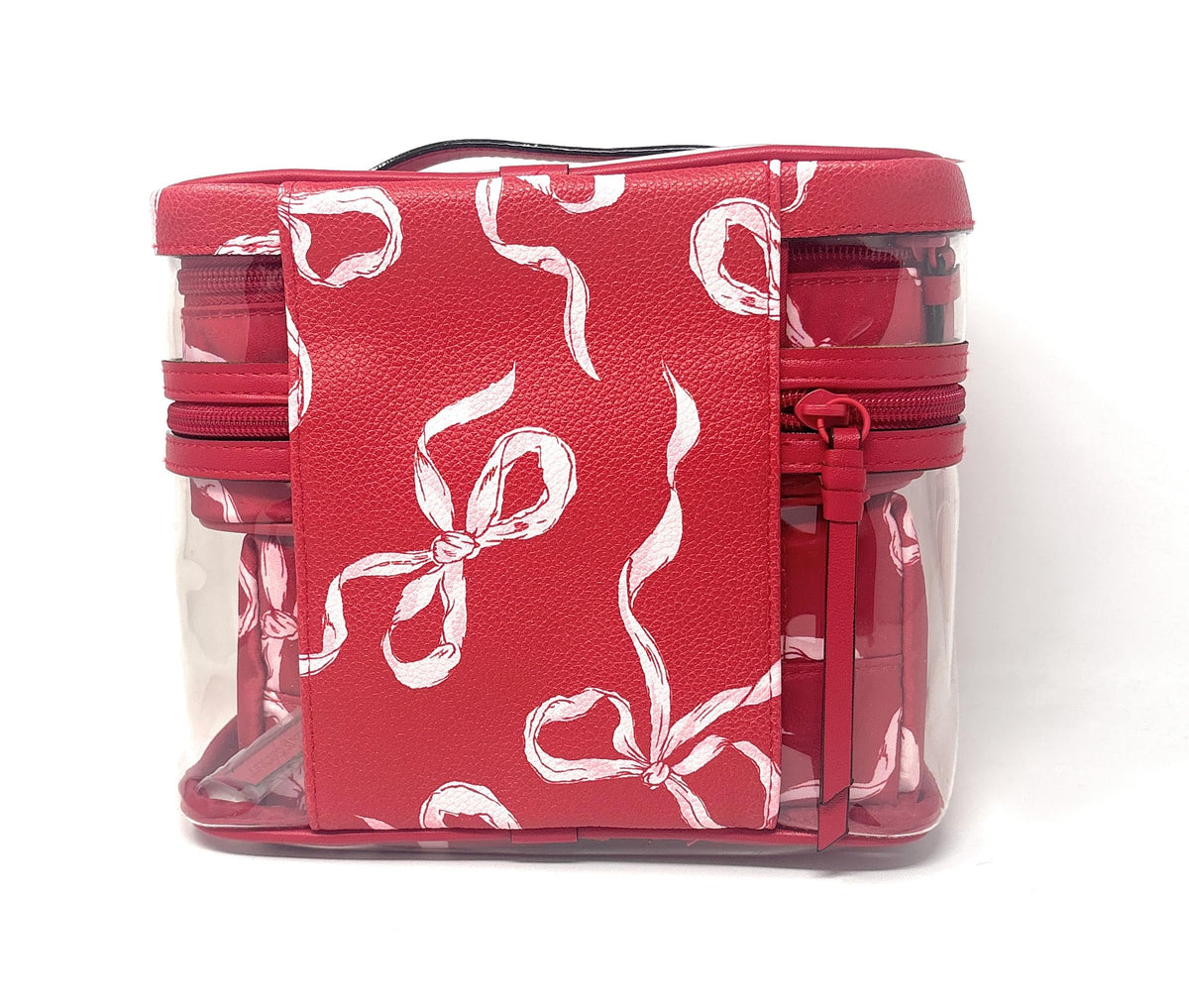 Victoria's Secret 4-Piece Makeup Bag Set (Red/Bows)