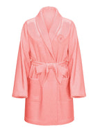 Victoria's Secret Short Cozy Robe Color Pink Logo New
