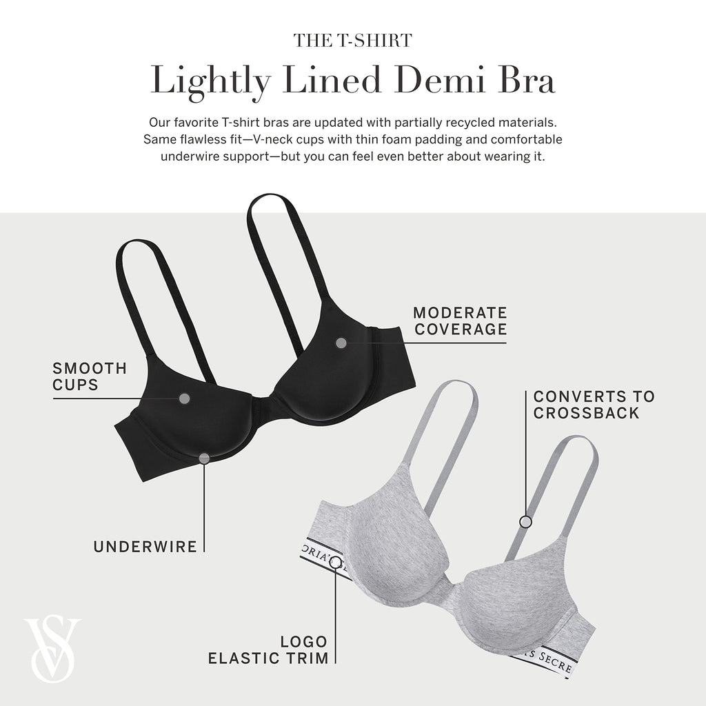 Victoria's Secret Women's Lightly Lined T-Shirt Bra, Bras for Women (32A-38DDD)