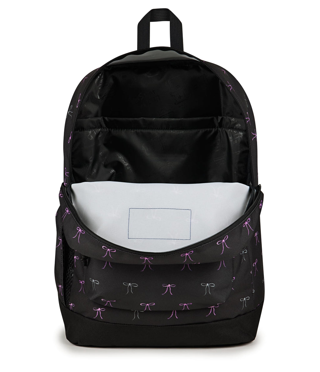 JanSport Cross Town Plus Backpack - Large Main Compartment, Side Water Bottle Pocket, 15-Inch Padded Laptop Sleeve - Bad Bows