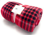 Victoria's Secret Cozy - Plush Sherpa Blanket Size 60" x 50" (Pink/Red)