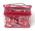 Victoria's Secret 4-Piece Makeup Bag Set (Red/Bows)