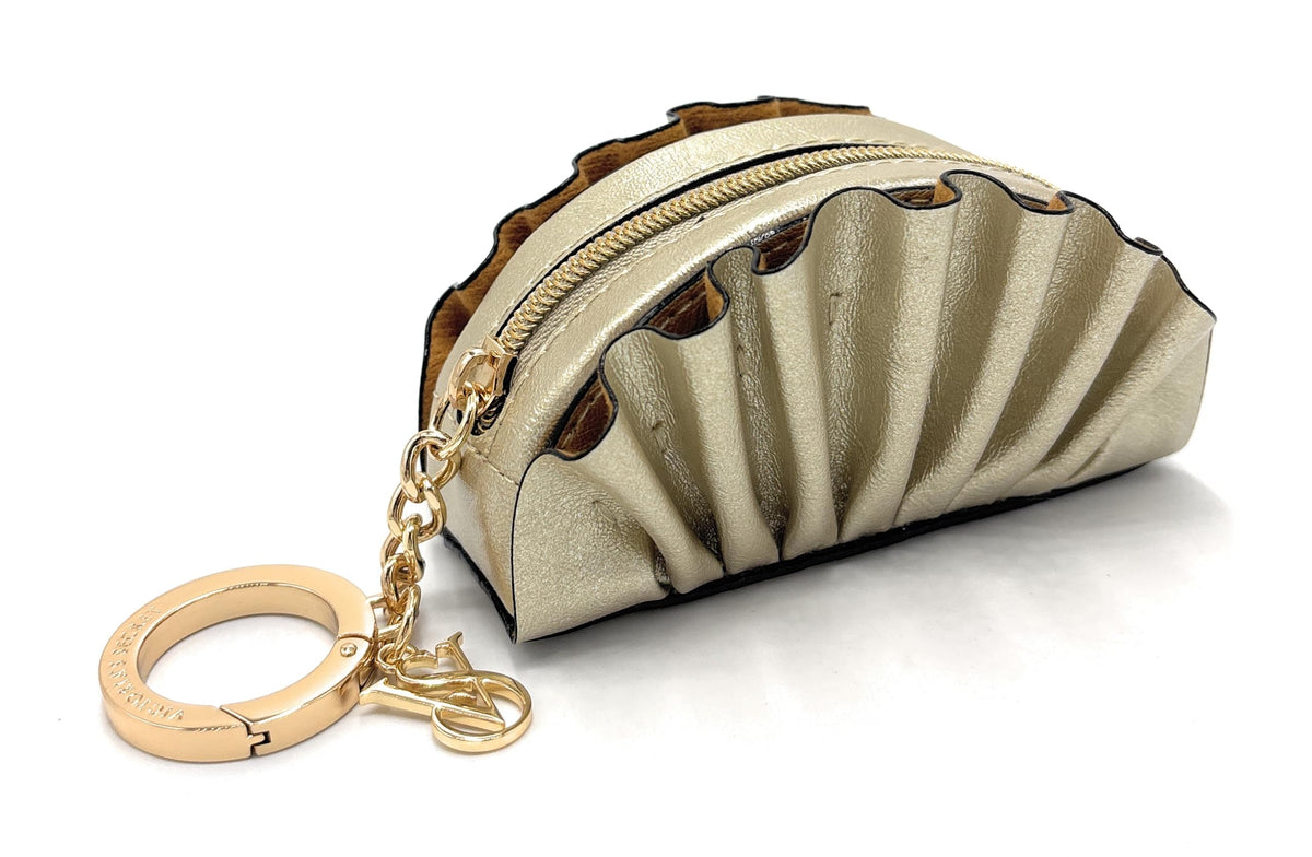 Victoria's Secret Keychain, Coin Purse, Pouch Bag Charm (Seashell/Gold)