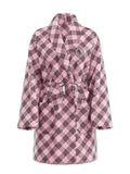Victoria's Secret Short Cozy Robe Color Plaid Pink New (US, Alpha, X-Small, Small, Regular, Regular, Plaid Pink Logo)