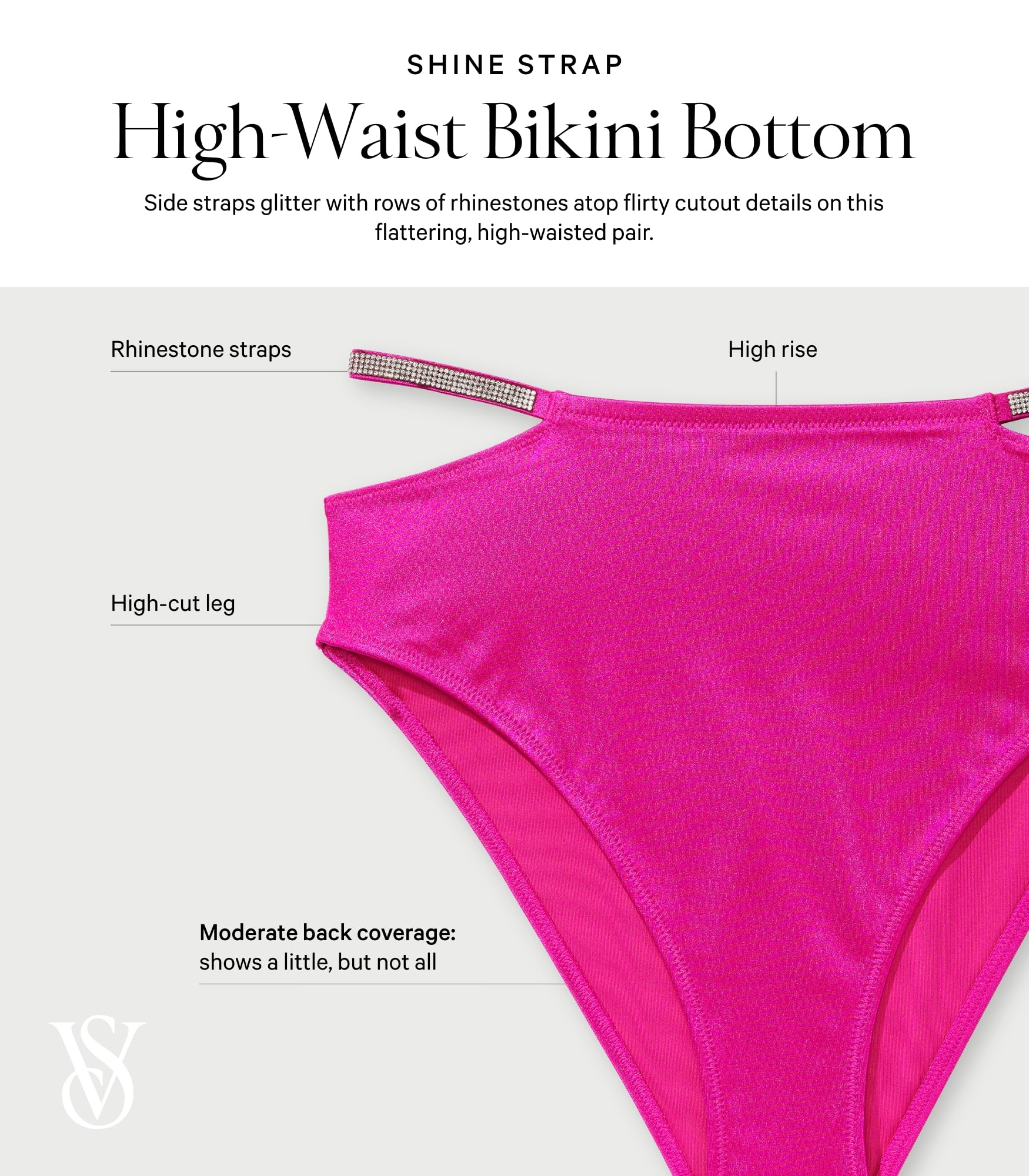 Victoria's Secret Shine Strap High-Waist Cheeky Bikini Bottom