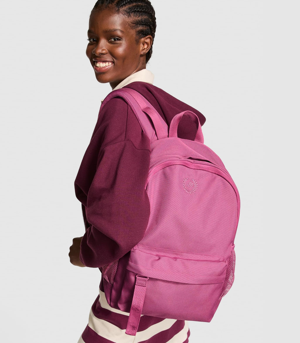 Victoria's Secret Women's Classic Canvas Backpack, Backpack for women, Grey, O/S