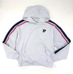 Victoria's Secret Pink Campus Fleece Shrunken Hoodie (US, Alpha, Small, Regular, Regular, Lt.Blue/Emb.)