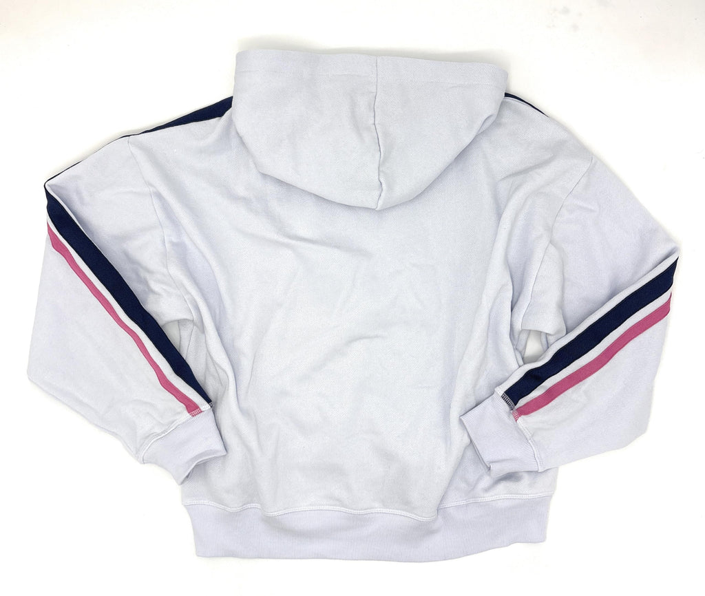 Victoria's Secret Pink Campus Fleece Shrunken Hoodie (US, Alpha, Small, Regular, Regular, Lt.Blue/Emb.)
