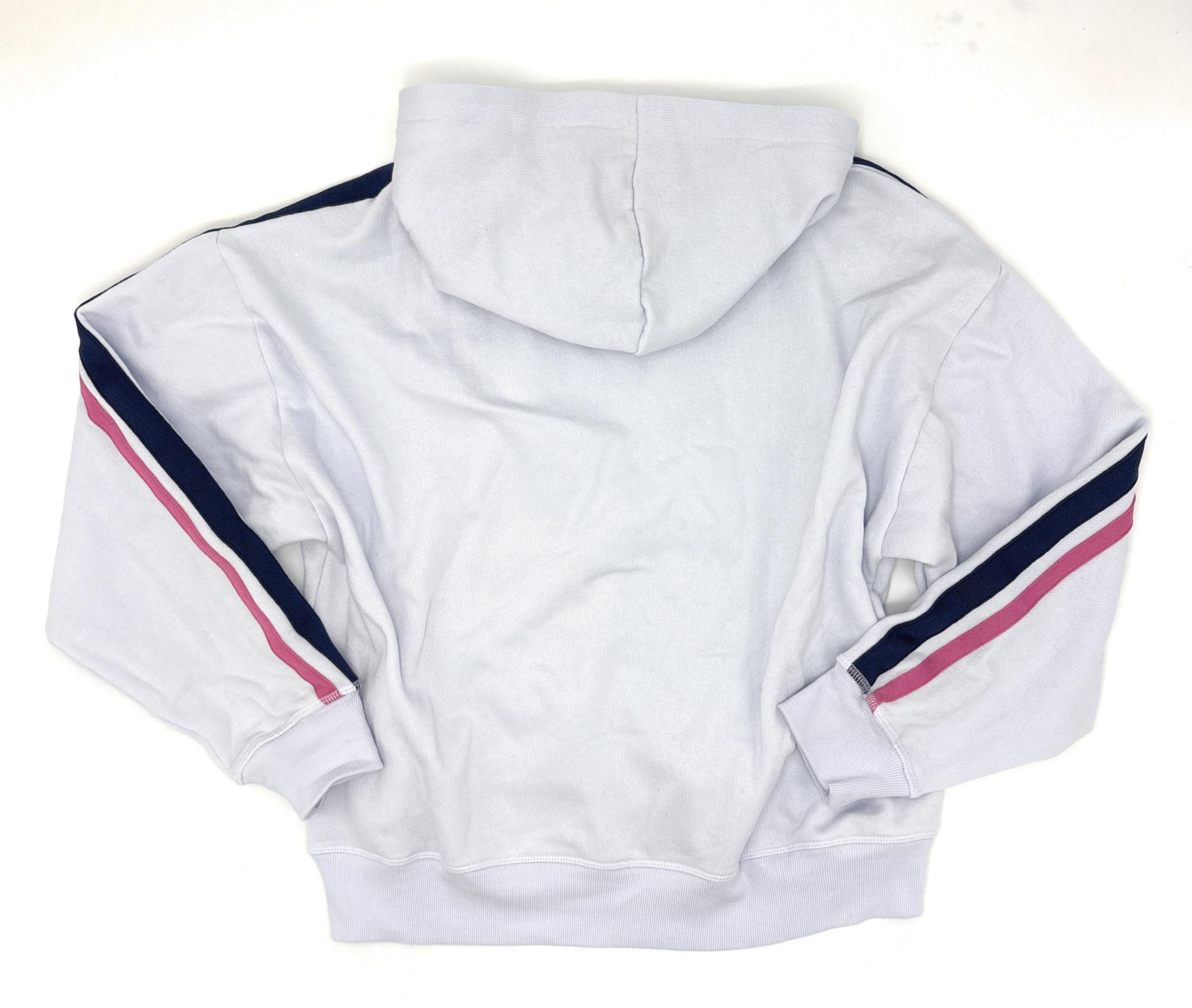 Victoria's Secret Pink Campus Fleece Shrunken Hoodie (US, Alpha, Small, Regular, Regular, Lt.Blue/Emb.)