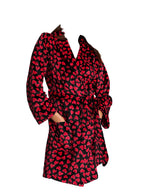 Victoria's Secret Cozy Plush Short Robe Hearts M/L Soft Fleece New