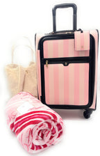 Victoria's Secret Carry-On Luggage Wheelie Suitcase, Blanket, Tote Bag