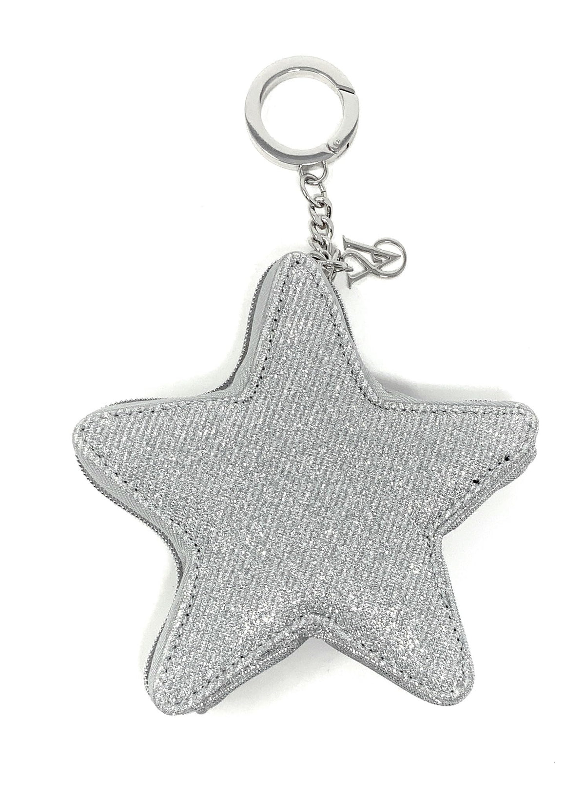 Victoria's Secret Keychain, Coin Purse, Pouch Bag Charm (Silver star)