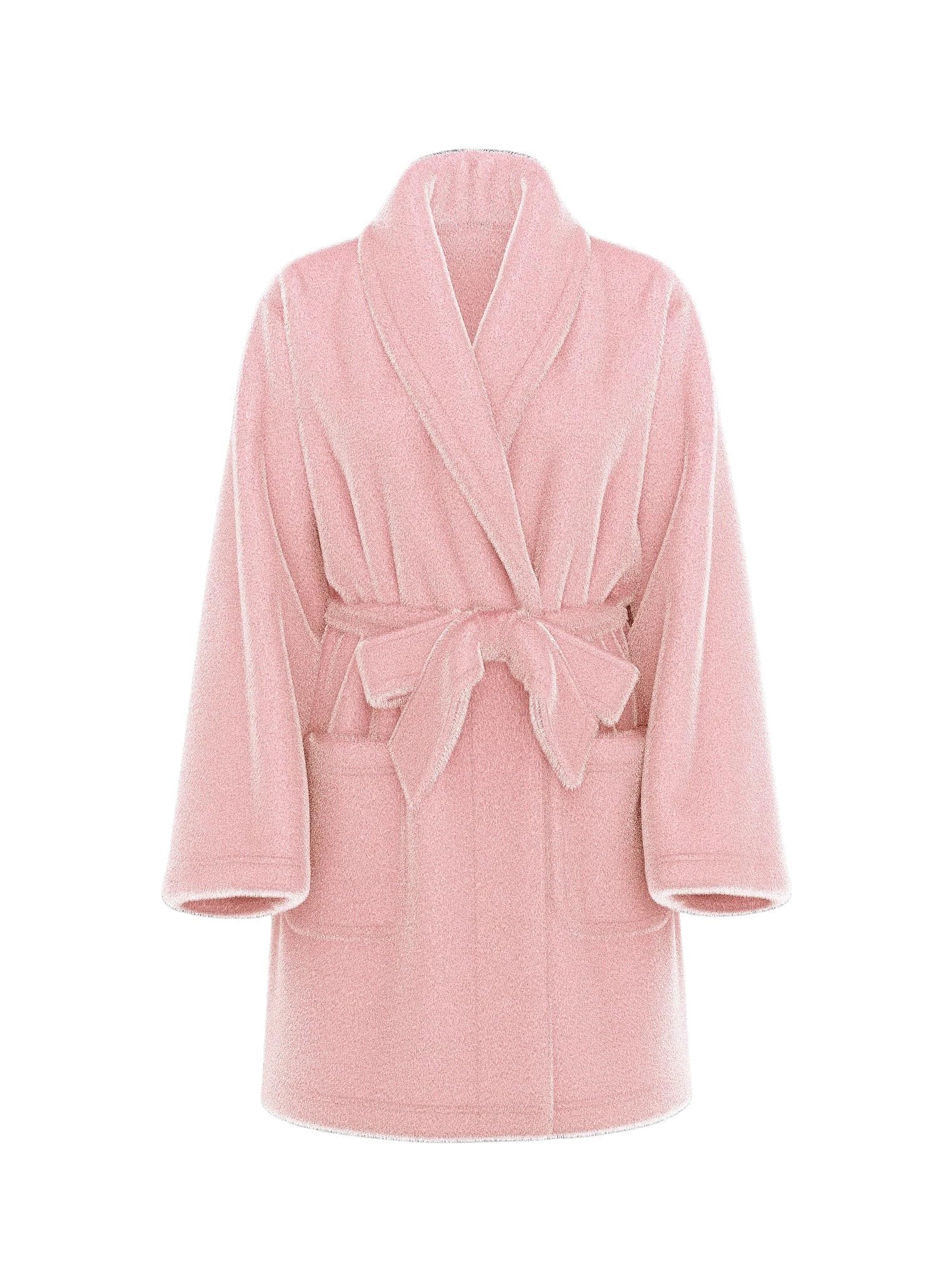 Victoria's Secret Short Cozy Robe Color Pink New