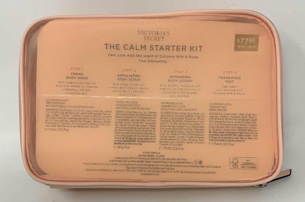 Victoria's Secret Coconut Milk & Rose Travel Set: Body Wash, Scrub, Lotion, Mist