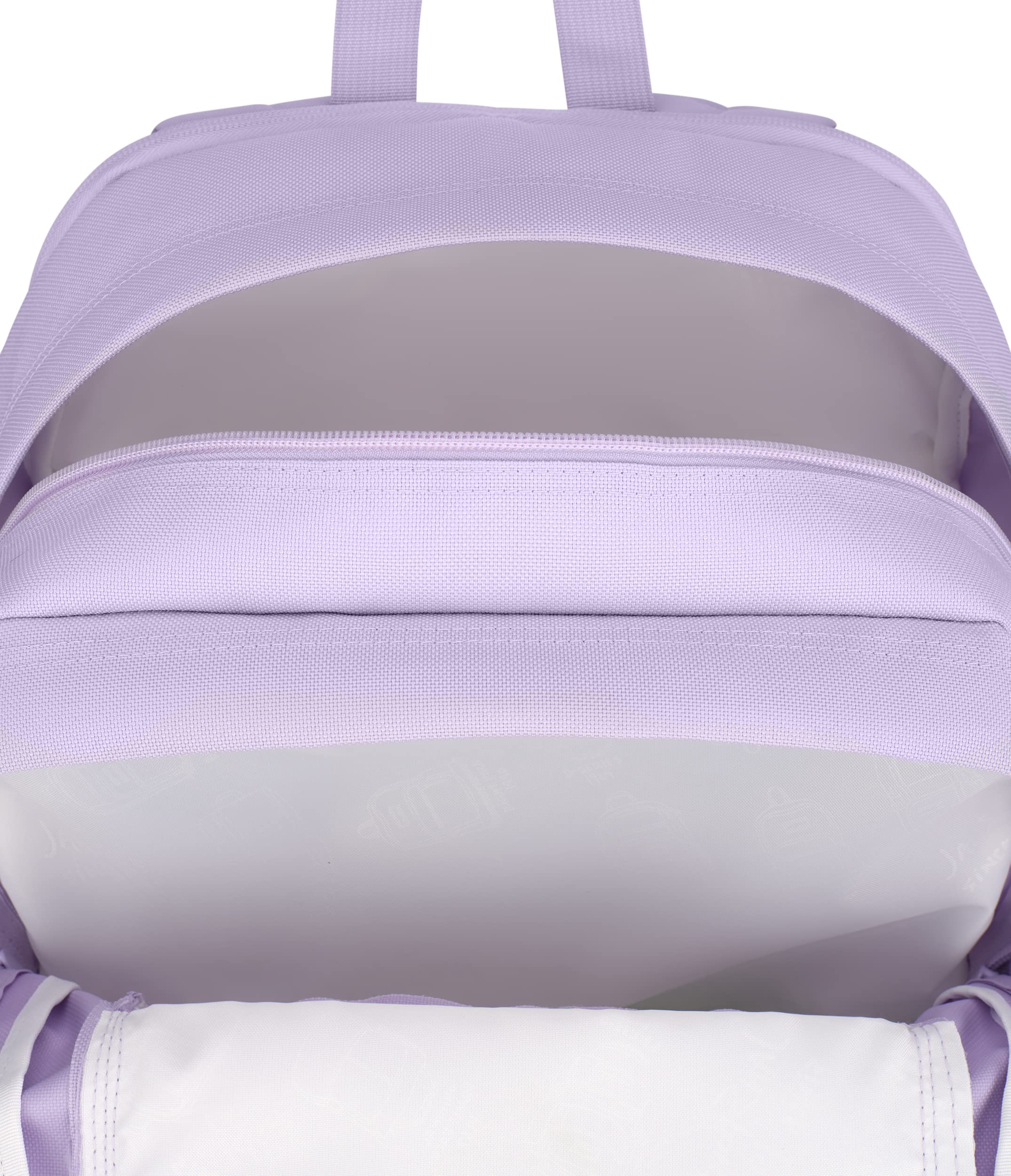 JanSport Main Campus FX Backpack - Travel or Work Bag w 15-Inch Laptop Pack with Leather Trim, Pastel Lilac