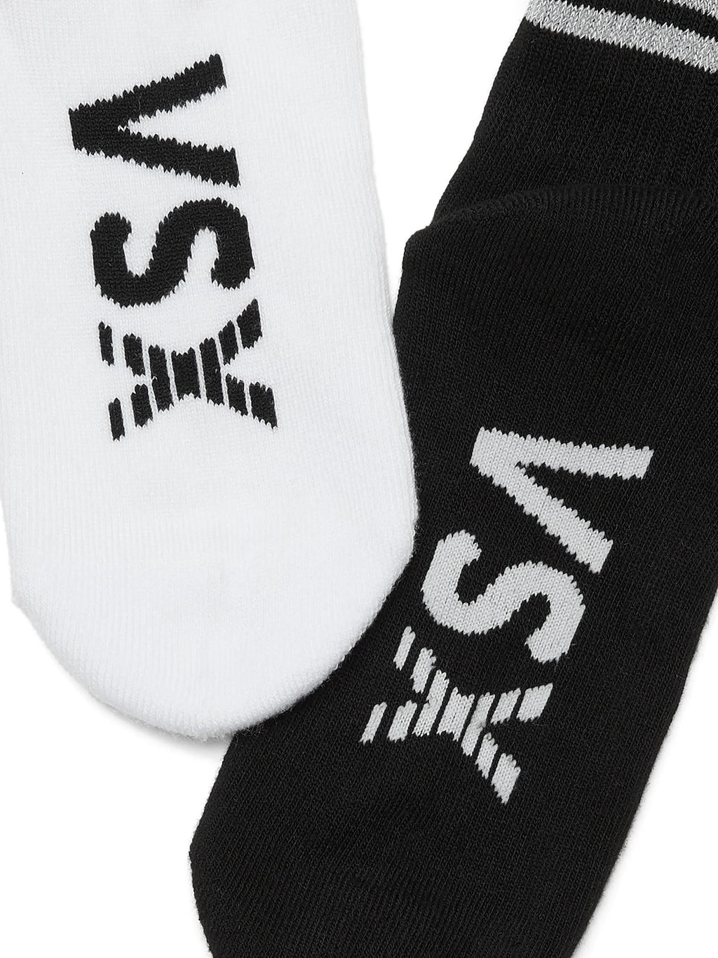 Victoria's Secret VSX Reflective Logo Crew Socks 2-Pack White & Black One Size New