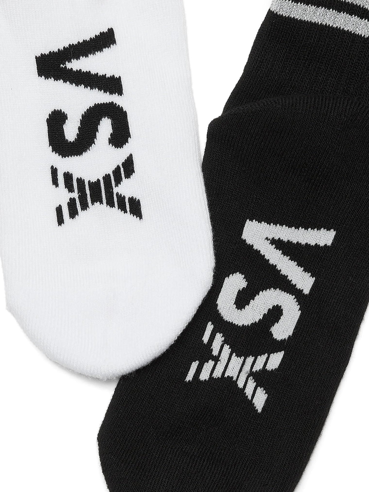 Victoria's Secret VSX Reflective Logo Crew Socks 2-Pack White & Black One Size New