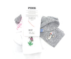 Victoria's Secret PINK 2-Pack Crew Socks (Gray/White/Dogs)