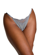 Victoria's Secret Rhinestone Sheer Shine Rose Adjustable String Thong Panty Color Gray New (US, Alpha, X-Large, Regular, Regular, Gray Shine)
