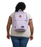 JanSport Main Campus FX Backpack - Travel or Work Bag w 15-Inch Laptop Pack with Leather Trim, Pastel Lilac